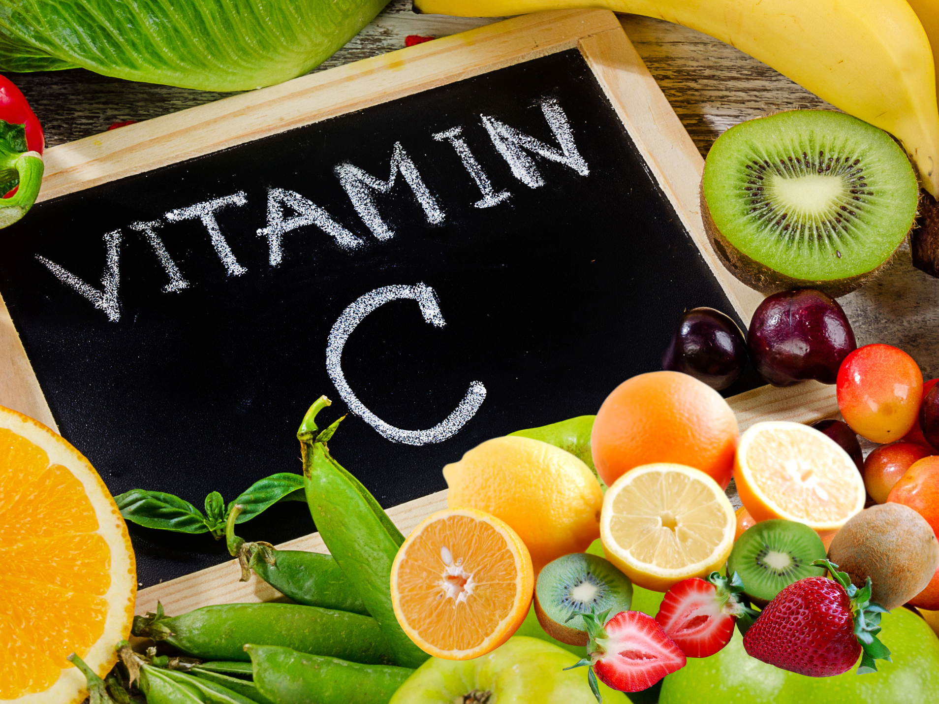 Vitamina C: Presente in agrumi, kiwi, fragole, peperoni e broccoli